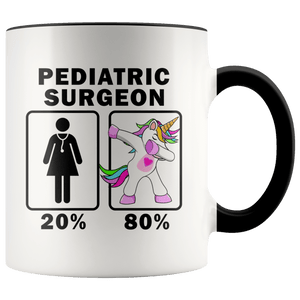 RobustCreative-Pediatric Surgeon Dabbing Unicorn 20 80 Principle Superhero Girl Womens - 11oz Accent Mug Medical Personnel Gift Idea