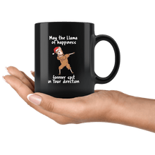 Load image into Gallery viewer, RobustCreative-Llama Dabbing Santa Spit Happens Quote Saying Cute - 11oz Black Mug Christmas gift idea Gift Idea
