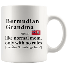 Load image into Gallery viewer, RobustCreative-Bermudian Grandma Definition Bermuda Flag Grandmother - 11oz White Mug family reunion gifts Gift Idea
