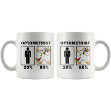 Load image into Gallery viewer, RobustCreative-Optometrist Dabbing Unicorn 80 20 Principle Graduation Gift Mens - 11oz White Mug Medical Personnel Gift Idea
