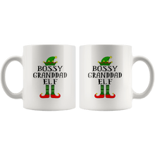 Load image into Gallery viewer, RobustCreative-Im The Bossy Granddad Elf Family Matching Outfits PJ - 11oz White Mug Christmas group green pjs costume Gift Idea
