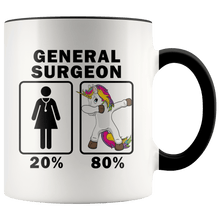 Load image into Gallery viewer, RobustCreative-General Surgeon Dabbing Unicorn 80 20 Principle Superhero Girl Womens - 11oz Accent Mug Medical Personnel Gift Idea
