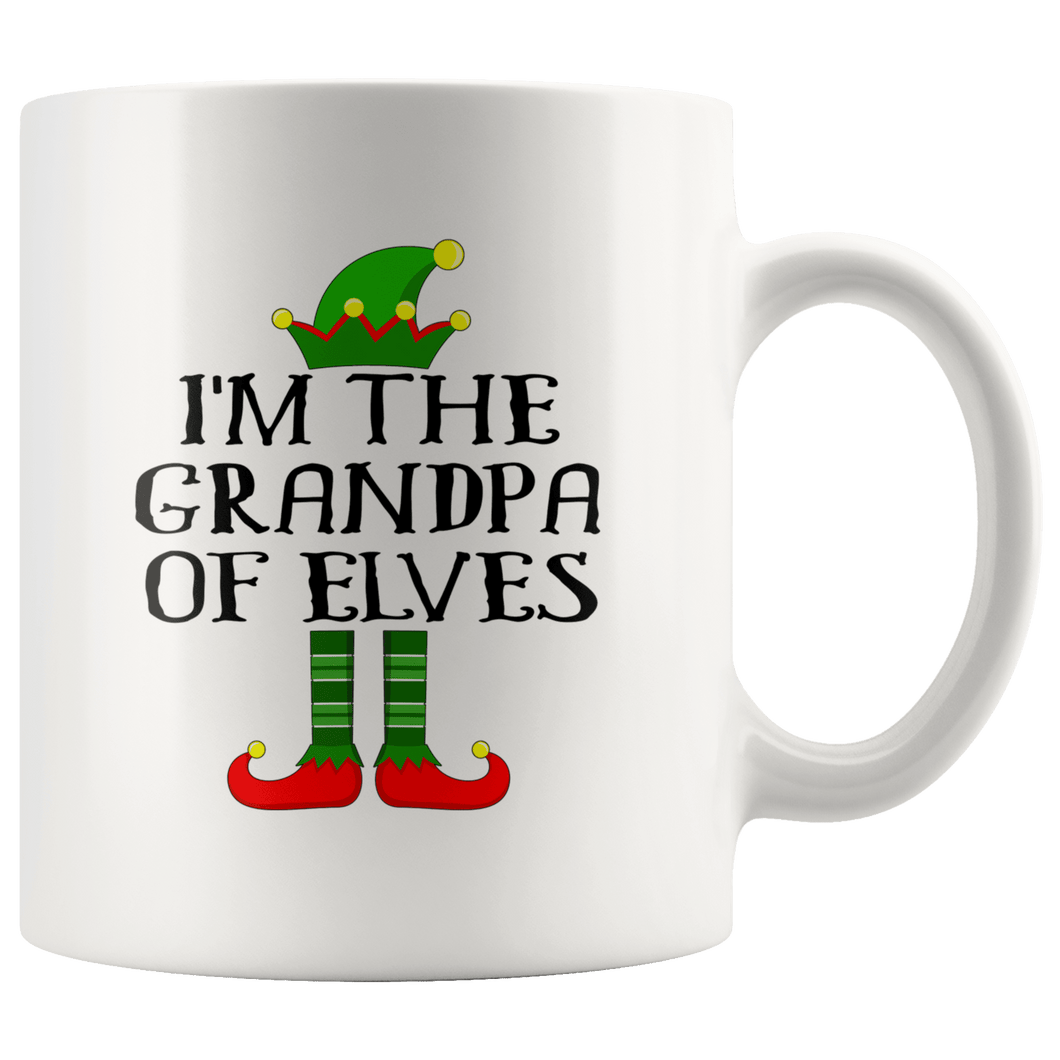 RobustCreative-Im The Grandpa of Elves Family Matching Elf Outfits PJ - 11oz White Mug Christmas group green pjs costume Gift Idea