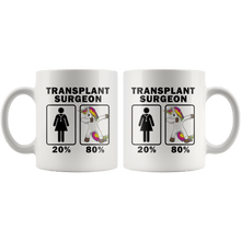 Load image into Gallery viewer, RobustCreative-Transplant Surgeon Dabbing Unicorn 80 20 Principle Superhero Girl Womens - 11oz White Mug Medical Personnel Gift Idea
