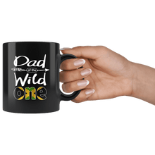 Load image into Gallery viewer, RobustCreative-Jamaican Dad of the Wild One Birthday Jamaica Flag Black 11oz Mug Gift Idea

