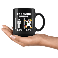 Load image into Gallery viewer, RobustCreative-Forensic Nurse Dabbing Unicorn 80 20 Principle Graduation Gift Mens - 11oz Black Mug Medical Personnel Gift Idea
