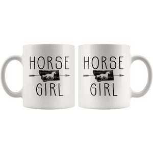 RobustCreative-Montana Horse Girl Gifts Montanan Shape Country for women - 11oz White Mug Riding Lover Gift Idea