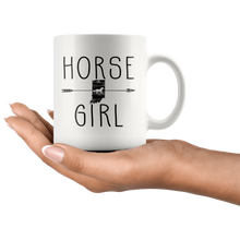 Load image into Gallery viewer, RobustCreative-Indiana Horse Girl Gifts Hoosier Shape Country for women - 11oz White Mug Racing Lover Gift Idea
