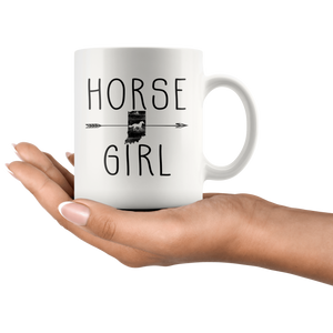 RobustCreative-Indiana Horse Girl Gifts Hoosier Shape Country for women - 11oz White Mug Racing Lover Gift Idea