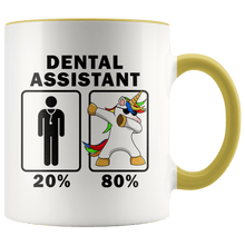 Load image into Gallery viewer, RobustCreative-Dental Assistant Dabbing Unicorn 80 20 Principle Graduation Gift Mens - 11oz Accent Mug Medical Personnel Gift Idea
