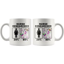 Load image into Gallery viewer, RobustCreative-Nurse Researcher Dabbing Unicorn 20 80 Principle Superhero Girl Womens - 11oz White Mug Medical Personnel Gift Idea
