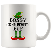 Load image into Gallery viewer, RobustCreative-Im The Bossy Grandpappy Elf Family Matching Outfits PJ - 11oz White Mug Christmas group green pjs costume Gift Idea
