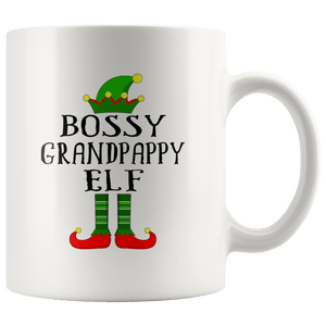 RobustCreative-Im The Bossy Grandpappy Elf Family Matching Outfits PJ - 11oz White Mug Christmas group green pjs costume Gift Idea