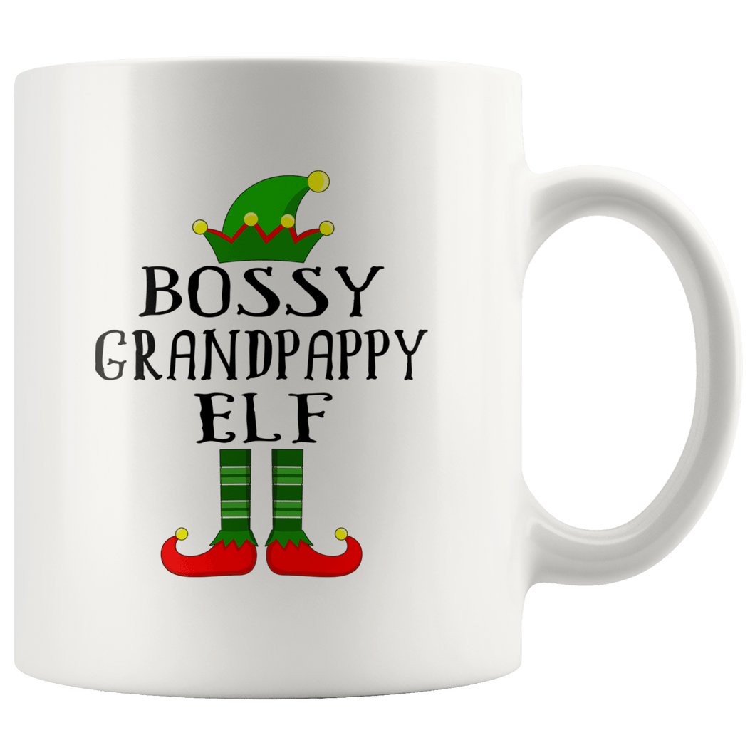 RobustCreative-Im The Bossy Grandpappy Elf Family Matching Outfits PJ - 11oz White Mug Christmas group green pjs costume Gift Idea