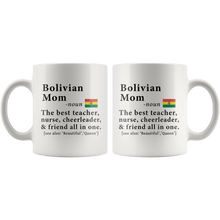 Load image into Gallery viewer, RobustCreative-Bolivian Mom Definition Bolivia Flag Mothers Day - 11oz White Mug family reunion gifts Gift Idea
