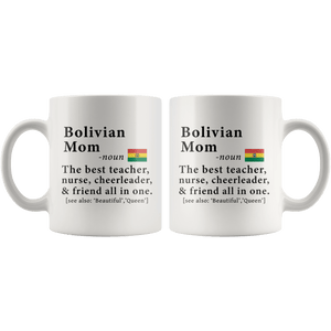 RobustCreative-Bolivian Mom Definition Bolivia Flag Mothers Day - 11oz White Mug family reunion gifts Gift Idea