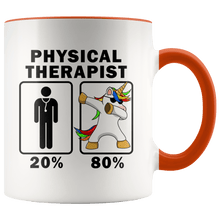 Load image into Gallery viewer, RobustCreative-Physical Therapist Dabbing Unicorn 80 20 Principle Graduation Gift Mens - 11oz Accent Mug Medical Personnel Gift Idea
