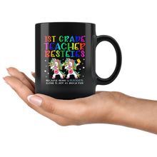 Load image into Gallery viewer, RobustCreative-1st First Grade Teacher Besties Teacher&#39;s Day Best Friend Black 11oz Mug Gift Idea
