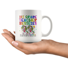 Load image into Gallery viewer, RobustCreative-1st First Grade Teacher Besties Teacher&#39;s Day Best Friend White 11oz Mug Gift Idea
