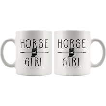 Load image into Gallery viewer, RobustCreative-Indiana Horse Girl Gifts Hoosier Shape Country for women - 11oz White Mug Racing Lover Gift Idea
