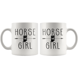 RobustCreative-Indiana Horse Girl Gifts Hoosier Shape Country for women - 11oz White Mug Racing Lover Gift Idea