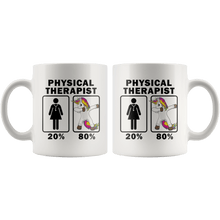 Load image into Gallery viewer, RobustCreative-Physical Therapist Dabbing Unicorn 80 20 Principle Superhero Girl Womens - 11oz White Mug Medical Personnel Gift Idea
