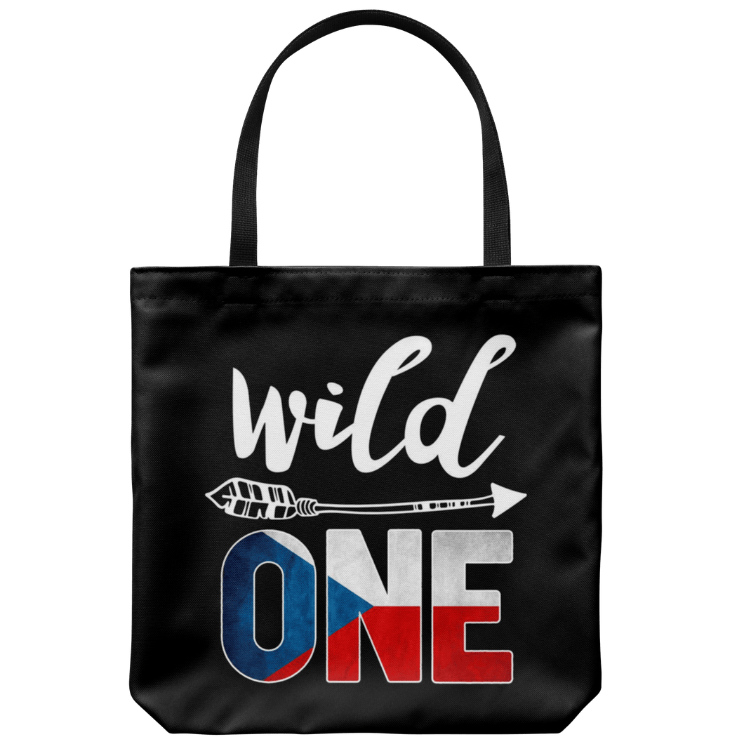 RobustCreative-Czech Republic Wild One Birthday Outfit 1 Czech Flag Tote Bag Gift Idea