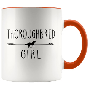 RobustCreative-Thoroughbred Horse Girl Gifts Horses Lover Riding Racing - 11oz Accent Mug Riding Lover Gift Idea