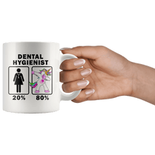 Load image into Gallery viewer, RobustCreative-Dental Hygienist Dabbing Unicorn 20 80 Principle Superhero Girl Womens - 11oz White Mug Medical Personnel Gift Idea
