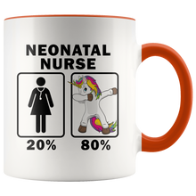 Load image into Gallery viewer, RobustCreative-Neonatal Nurse Dabbing Unicorn 80 20 Principle Superhero Girl Womens - 11oz Accent Mug Medical Personnel Gift Idea
