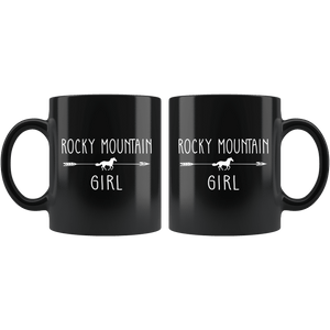 RobustCreative-Rocky Mountain Horse Girl Gifts Horses Lover Riding Racing - 11oz Black Mug Riding Lover Gift Idea