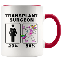 Load image into Gallery viewer, RobustCreative-Transplant Surgeon Dabbing Unicorn 20 80 Principle Superhero Girl Womens - 11oz Accent Mug Medical Personnel Gift Idea
