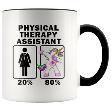 Load image into Gallery viewer, RobustCreative-Physical Therapy Assistant Dabbing Unicorn 20 80 Principle Superhero Girl Womens - 11oz Accent Mug Medical Personnel Gift Idea
