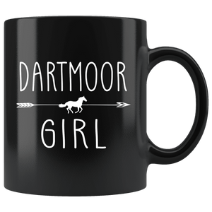 RobustCreative-Dartmoor Horse Girl Gifts Horses Lover Riding Racing - 11oz Black Mug Riding Lover Gift Idea