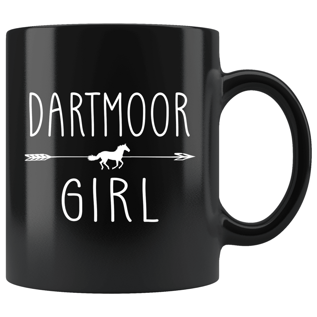 RobustCreative-Dartmoor Horse Girl Gifts Horses Lover Riding Racing - 11oz Black Mug Riding Lover Gift Idea