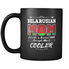 Load image into Gallery viewer, RobustCreative-Best Mom Ever is from Belarusian - Belarusian Flag 11oz Funny Black Coffee Mug - Mothers Day Independence Day - Women Men Friends Gift - Both Sides Printed (Distressed)

