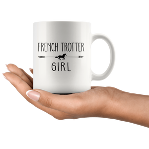 RobustCreative-French Trotter Horse Girl Gifts Horses Lover Riding Racing - 11oz White Mug Riding Lover Gift Idea