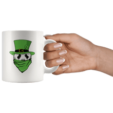 Load image into Gallery viewer, RobustCreative-Panda Leprechaun  St Patricks Day Green Bandana Kids White 11oz Mug Gift Idea
