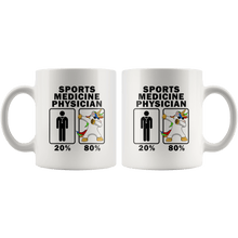 Load image into Gallery viewer, RobustCreative-Sports Medicine Physician Dabbing Unicorn 80 20 Principle Graduation Gift Mens - 11oz White Mug Medical Personnel Gift Idea
