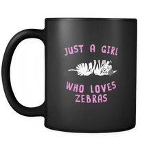 Load image into Gallery viewer, RobustCreative-Just a Girl Who Loves Zebra the Wild One Animal Spirit 11oz Black Coffee Mug ~ Both Sides Printed
