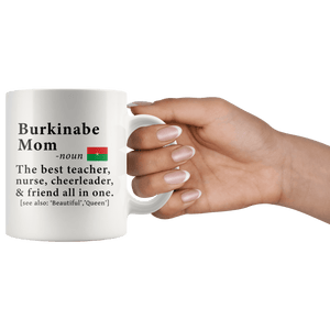 RobustCreative-Burkinabe Mom Definition Burkina Faso Flag Mothers Day - 11oz White Mug family reunion gifts Gift Idea