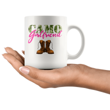 Load image into Gallery viewer, RobustCreative-Girlfriend Military Boots Camo Hard Charger Camouflage - Military Family 11oz White Mug Deployed Duty Forces support troops Gift Idea - Both Sides Printed
