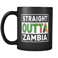 Load image into Gallery viewer, RobustCreative-Straight Outta Zambia - Zambian Flag 11oz Funny Black Coffee Mug - Independence Day Family Heritage - Women Men Friends Gift - Both Sides Printed (Distressed)
