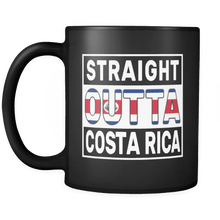 Load image into Gallery viewer, RobustCreative-Straight Outta Costa Rica - Costa Rican Flag 11oz Funny Black Coffee Mug - Independence Day Family Heritage - Women Men Friends Gift - Both Sides Printed (Distressed)
