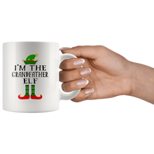 Load image into Gallery viewer, RobustCreative-Im The Grandfather Elf Matching Family Christmas - 11oz White Mug Christmas group green pjs costume Gift Idea
