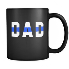 Load image into Gallery viewer, RobustCreative-Police Officer Dad patriotic Trooper Cop Thin Blue Line  Law Enforcement Officer 11oz Black Coffee Mug ~ Both Sides Printed
