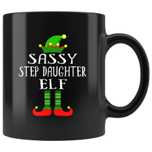 Load image into Gallery viewer, RobustCreative-Im The Sassy Step Daughter Elf Family Matching Outfits PJ - 11oz Black Mug Christmas group green pjs costume Gift Idea
