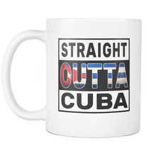 Load image into Gallery viewer, RobustCreative-Straight Outta Cuba - Cuban Flag 11oz Funny White Coffee Mug - Independence Day Family Heritage - Women Men Friends Gift - Both Sides Printed (Distressed)
