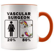 Load image into Gallery viewer, RobustCreative-Vascular Surgeon Dabbing Unicorn 80 20 Principle Superhero Girl Womens - 11oz Accent Mug Medical Personnel Gift Idea
