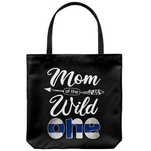 RobustCreative-Finn Mom of the Wild One Birthday Finland Flag Tote Bag Gift Idea